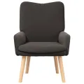 Chaise Relaxante  Gris Foncé Tissu en Laine Bouclée