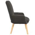 Chaise Relaxante  Gris Foncé Tissu en Laine Bouclée