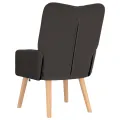 Chaise Relaxante  Gris Foncé Tissu en Laine Bouclée