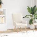 Fauteuil relaxant  en tissu crémeux imitant la laine