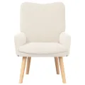 Fauteuil relaxant  en tissu crémeux imitant la laine