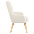 Fauteuil relaxant  en tissu crémeux imitant la laine