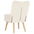 Fauteuil relaxant  en tissu crémeux imitant la laine