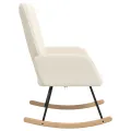 Fauteuil relaxant  en tissu crème ressemblant à de la laine