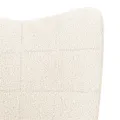 Fauteuil relaxant  en tissu crème ressemblant à de la laine