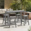 Tabourets de bar  6 pcs Gris clair HDPE