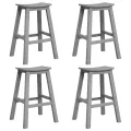 Tabourets de bar  6 pcs Gris clair HDPE