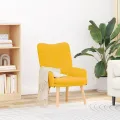 Fauteuil Relaxant  Jaune Clair en Velours Côtelé