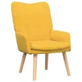 Fauteuil Relaxant  Jaune Clair en Velours Côtelé