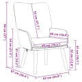 Fauteuil Relaxant  Jaune Clair en Velours Côtelé