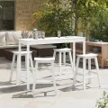 Tabourets de Bar  6 pcs Blanc HDPE
