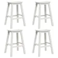 Tabourets de Bar  6 pcs Blanc HDPE