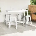 Tabourets de Bar  6 pcs Blanc HDPE