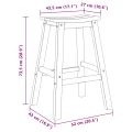 Tabourets de Bar  6 pcs Blanc HDPE