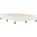 Cadre de lit Crème 140x190 cm en tissu corduroy