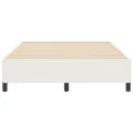 Cadre de lit Crème 140x190 cm en tissu corduroy