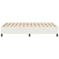 Cadre de lit Crème 140x190 cm en tissu corduroy