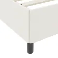 Cadre de lit Crème 140x190 cm en tissu corduroy