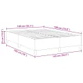 Cadre de lit Crème 140x190 cm en tissu corduroy