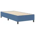 Lit à ressorts Bleu Simple en tissu velours côtelé