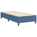 Lit à ressorts Bleu Simple en tissu velours côtelé