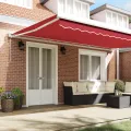 Auvent Rétractable Automatique Rouge 500x300 cm