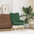Chaise Relaxante  Vert Jungle en Velours Côtelé