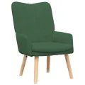 Chaise Relaxante  Vert Jungle en Velours Côtelé
