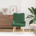 Chaise Relaxante  Vert Jungle en Velours Côtelé