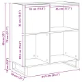 Cabinet d'enregistrement  en chêne artisan 84,5x38x89 cm en bois d'ingénierie