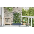 Jardinière de jardin avec treillis 2 pcs Grise 80x40x125.5 cm
