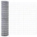 Clôture Euro avec 13 Poteaux Flanqués 1x25 m Acier Galvanisé