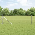 Clôture Euro avec 7 piquets en piquet 0.6x10 m en acier galvanisé