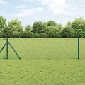 Clôture en Liens de Chaîne Verte 0.8x10 m Acier