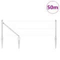 Clôture Euro avec 13 poteaux en pointe 0.6x50 m Acier galvanisé