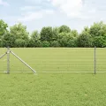 Clôture Euro avec 13 poteaux en pointe 0.6x50 m Acier galvanisé