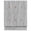 Lit de rangement Gris Sonoma 180x200 cm