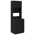 Armoire de Cuisine Chêne Noir 60x50x180 cm Bois d'ingénierie