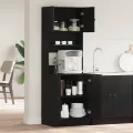Armoire de Cuisine Chêne Noir 60x50x180 cm Bois d'ingénierie