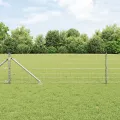 Clôture Euro avec 13 piquets en pointe 0,6x25 m en acier galvanisé