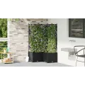 Jardinière avec treillis 3 pcs Noir 80x80x143 cm