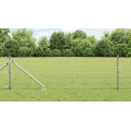 Clôture européenne avec 13 poteaux en pointe 0.6x25 m Acier galvanisé