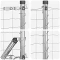 Clôture Euro avec 13 poteaux flangés 0.6x25 m en acier galvanisé