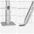 Clôture Euro avec 13 poteaux flangés 0.6x25 m en acier galvanisé