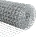 Clôture Euro avec 13 poteaux flangés 0.6x25 m en acier galvanisé
