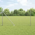 Clôture Euro avec 13 poteaux pointus 1x25 m Acier galvanisé