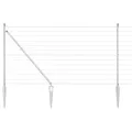 Clôture Euro avec 13 poteaux pointus 1x25 m Acier galvanisé