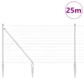 Clôture Euro avec 13 poteaux pointus 1x25 m Acier galvanisé