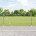 Clôture Euro avec 13 poteaux flanqués 1x25 m Acier galvanisé