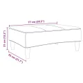 Repose-pied jaune 77x55x31 cm velours